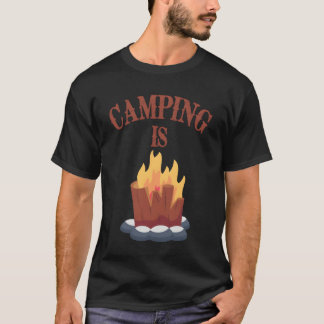 Lagerfeuer im Camp boy T Shirt