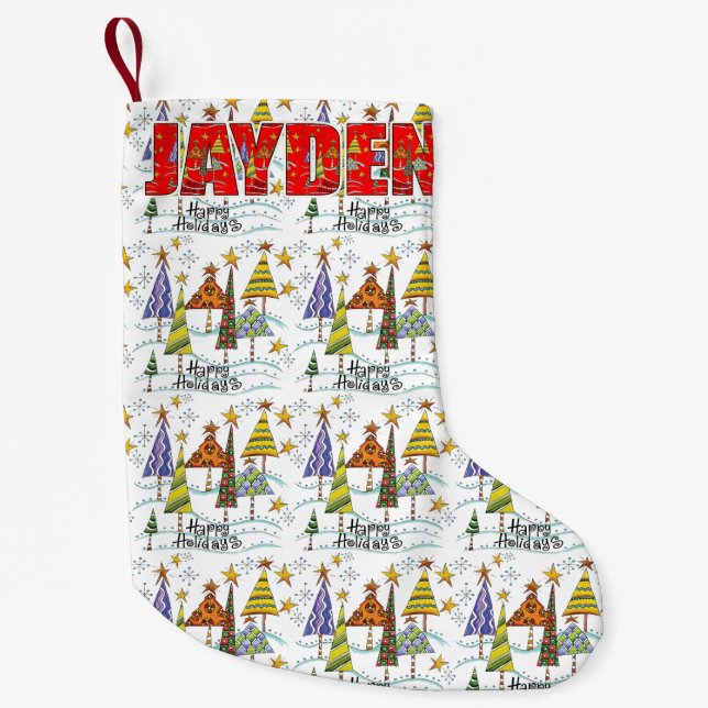 Lagerföra för Jayden julhelgdag Liten Julstrumpa (Framsidan)