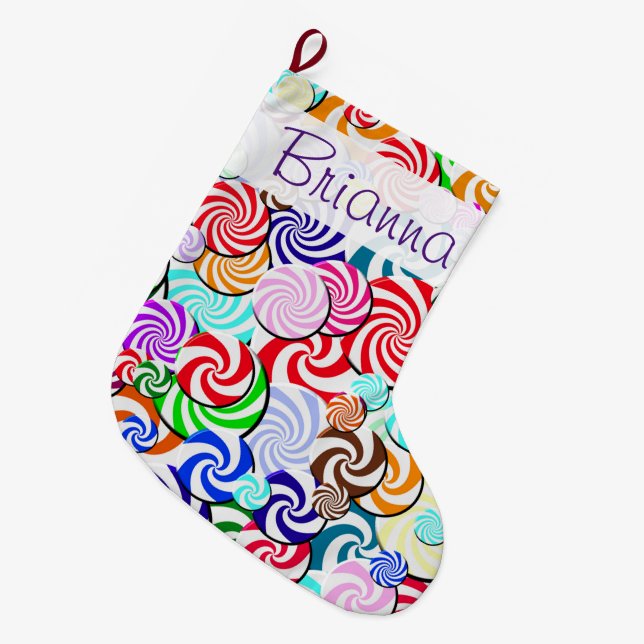 Lagerföra - godisCollage Stor Julstrumpa (Framsidan (Hängande))