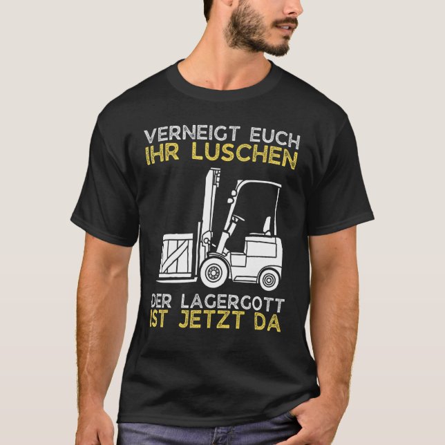 Lagergott ist jetzt da Stapler Funny Forklift Driv T Shirt (Framsida)
