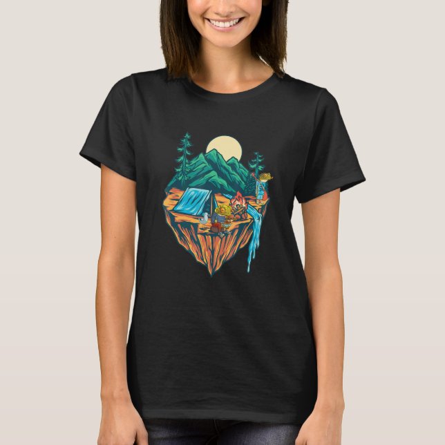 Lägergrodor På Ett Berg T Shirt (Framsida)