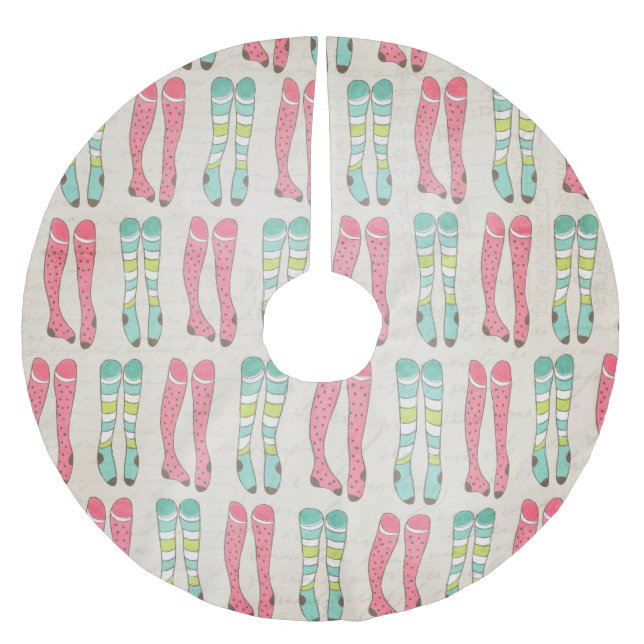 Lagerhållningen hängde Helgdagarna Träd Skirt Julgransmatta Borstad Polyester (Framsidan)