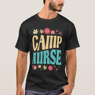 Lägerläkare blommig klänning sommarläger registrer t shirt