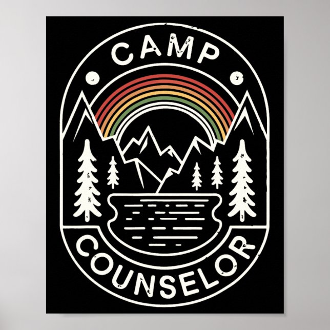 Lägerledarskjorta Campare Sommar Camping Personal  Poster (Framsidan)