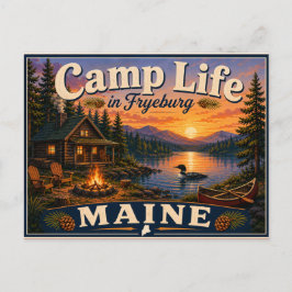 Lägerliv i Fryeburg Maine Nostalgisk vykort