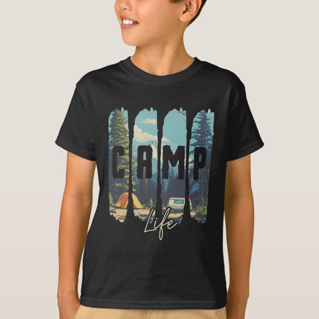 Lägerliv  t shirt (Framsida)