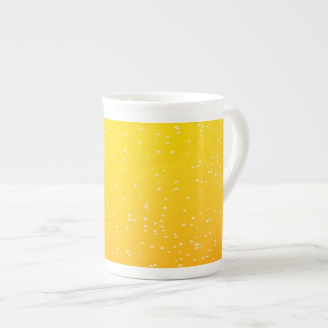 Lageröl med små bubblor Bakgrundskonst Benporslin Mugg (Framsida höger)