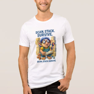 Lagerställe Troll - Sök. Stack. Överlev. Jobb Humo T Shirt