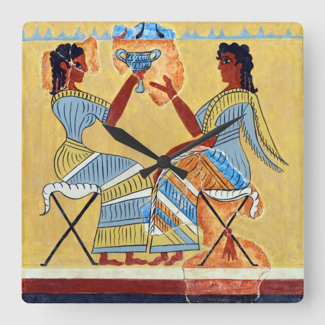 lägerstool fresco-priesters som pratar om replika  fyrkantig klocka (Framsida)