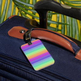 Lagertagg för Bright Pastel Rainbow Rand Bagagebricka