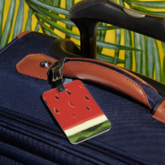 Lagertagg för Bright Red Watercolor Watermelon Lug Bagagebricka