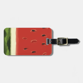 Lagertagg för Bright Red Watercolor Watermelon Lug Bagagebricka