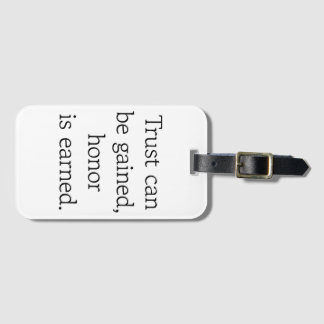 Lagertagg för förtroende och heder bagagebricka