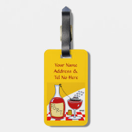 Lagertaggar för Tecknaden Vin i den bekväma porten Bagagebricka