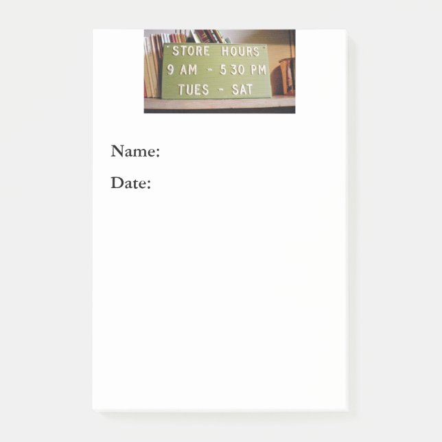 Lagertimmar undertecknar stort Posta-honom noterar Post-it Block (Framsida)