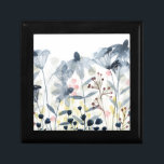 Lagerträdgårdar - Vattenfärgslådor Minnesask<br><div class="desc">Lagerträdgårdar II av Grace Popp. En trädgård med vattenfärgade blommor i första hand grå och blå färger.</div>