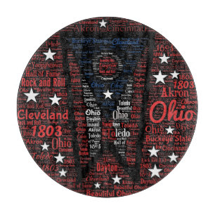 Läget för Ohio Ord Art Glass Clearboard 12"