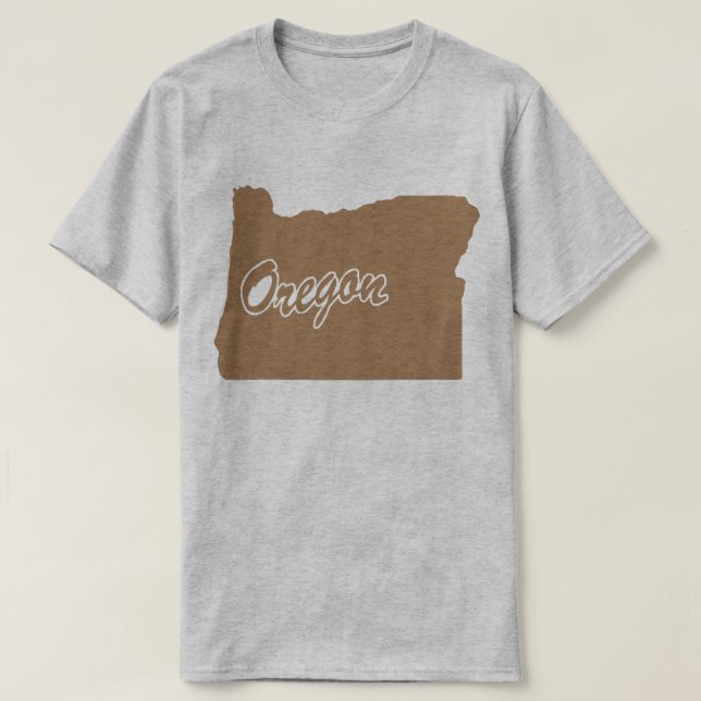 Läget för Oregon Shape T-shirt (Design framsida)