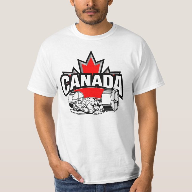 Laget Kanada tar av planet press 1 T-shirt (Framsida)