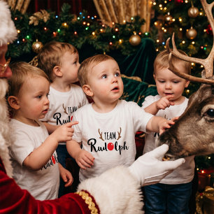 Laget Rudolph Familj Jul Design T Shirt