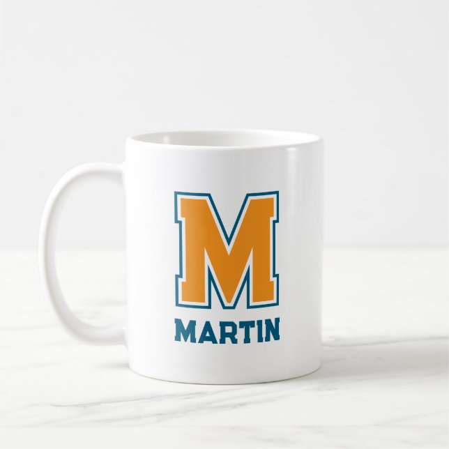 Lagfärger Monogram Namn Kaffemugg (Vänster)