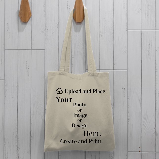 Lägg av i din design eller fotoöverföring tygkasse (Tote Bag Your Design or Photo Upload)
