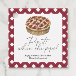 Lägg av när hon pockar - paj babydusch gåvor etiketter