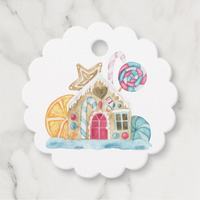 Lägg av när hon poppar! Julhus Gåvor Etiketter (Framsida)