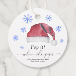 Lägg av när hon poppar - Santa baby - Gåvor Etiketter