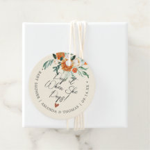 Lägg av när hon slår på Orangen Blommor Baby Showe