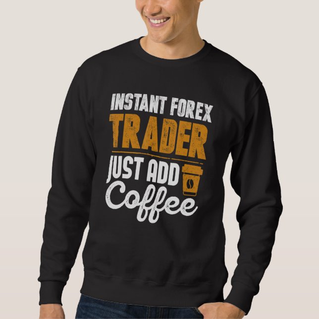 Lägg bara till kaffe för snabbförskolehandel lång ärmad tröja (Framsida)