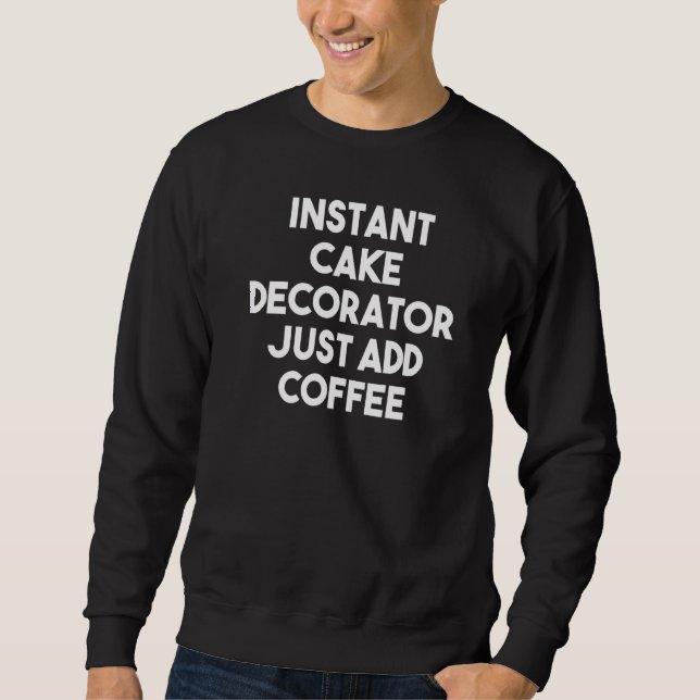 Lägg bara till kaffe med en snabbkummeldekorator lång ärmad tröja (Framsida)