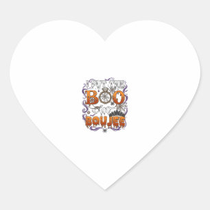 Lägg Boo Boujee Halloween Diamantring Krona_1 Hjärtformat Klistermärke