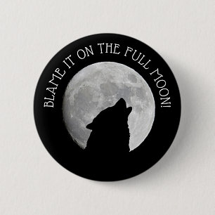Lägg den på Vargen Full Moon Howling Knapp