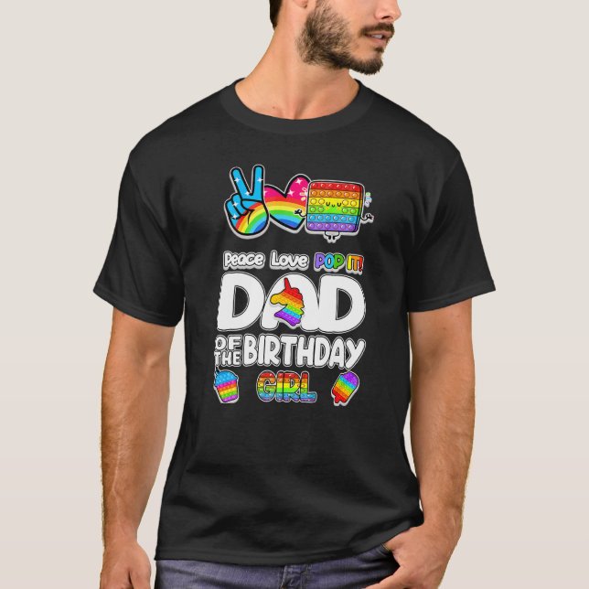 Lägg den Pappa i födelsedagsmattan Kid Girl Leksak T Shirt (Framsida)