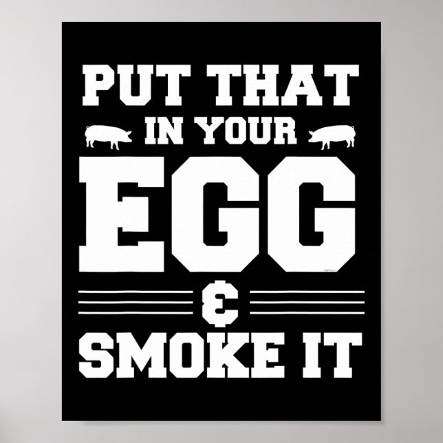 Lägg det i ägget och röka det bq Smoker Pit D. Poster (Framsidan)