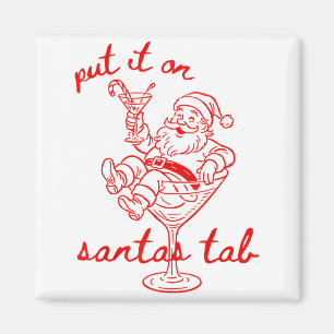 Lägg Det På Tomtens Tabb Rolig Jul Tomte Svans Re Magnet