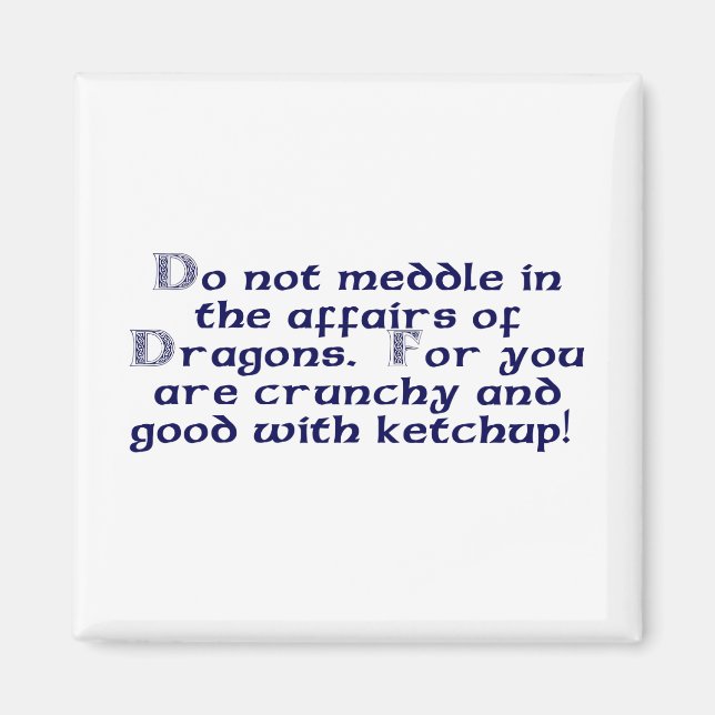 Lägg dig inte i Dragons angelägenheter. Magnet (Framsidan)