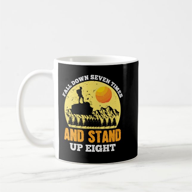 Lägg dig sju gånger och ställ dig upp åtta kaffemugg (Vänster)
