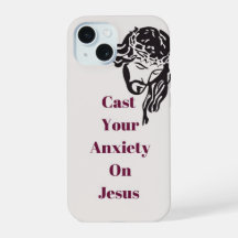 "Lägg din ångest på Jesus" IPhone 15 telefonfodral
