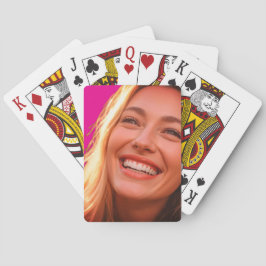 Lägg din foto på en förpackning klassiska spelkort