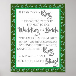 Lägg en Ring på Eucalyptus Möhippa-spelskylt Poster
