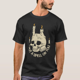 Lägg en spell på dig Skull & ljus Halloween T Shirt