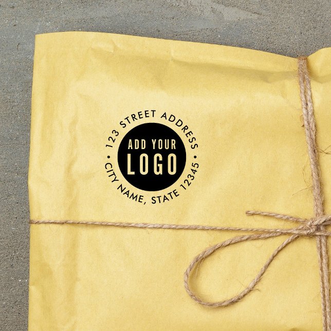 Lägg enkelt till din logotyp Returadress Självfärgande Stämpel (Skapare uppladdad)