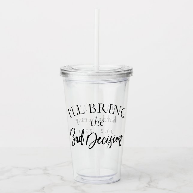 Lägg fram felaktiga beslut | Chic Bachelorette Par Take Away Mugg (Framsida)