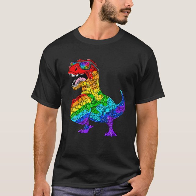 Lägg i 100 dagar med skoldobaur till Rex Fidget ti T Shirt (Framsida)
