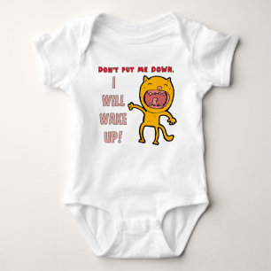 Lägg inte ner mig, jag vaknar! Funny Newborn T Shirt