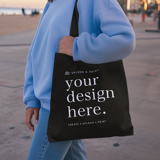 Lägg märke till din designöverföring tygkasse (Your own tote bag creation, simply upload your photo or design artwork from Photoshop, Canva & more!)