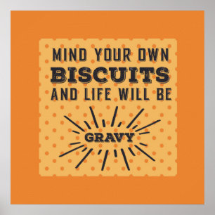 Lägg märke till dina egna biscuits, Poster Retro