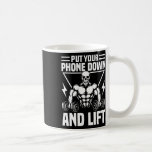 Lägg ner din Mobila och Hiss, Etiquette Fitness Kaffemugg<br><div class="desc">Lägg ner din Mobila och Hiss-Roligt Etiquette Fitness Regler</div>